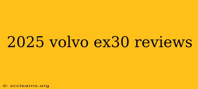 2025 volvo ex30 reviews