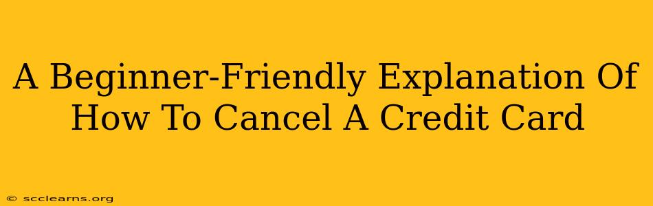 A Beginner-Friendly Explanation Of How To Cancel A Credit Card