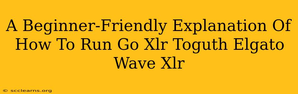 A Beginner-Friendly Explanation Of How To Run Go Xlr Toguth Elgato Wave Xlr