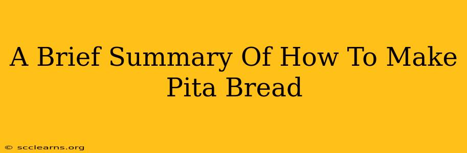 A Brief Summary Of How To Make Pita Bread