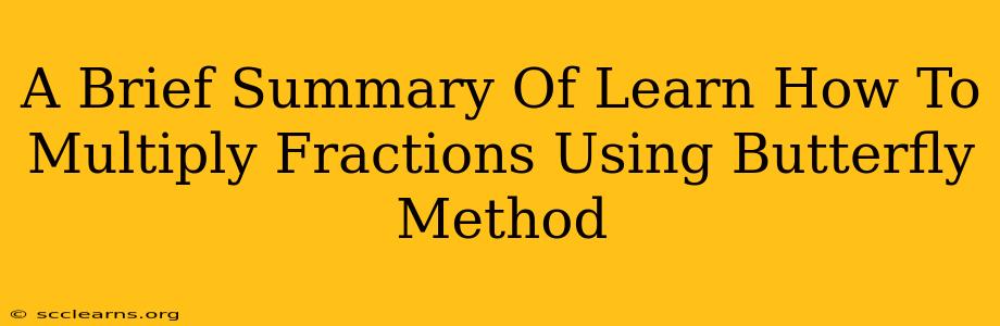 A Brief Summary Of Learn How To Multiply Fractions Using Butterfly Method