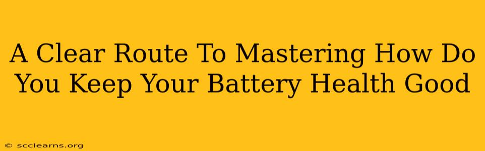 A Clear Route To Mastering How Do You Keep Your Battery Health Good