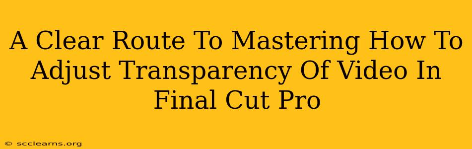 A Clear Route To Mastering How To Adjust Transparency Of Video In Final Cut Pro