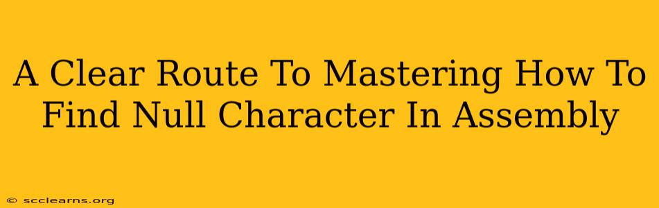 A Clear Route To Mastering How To Find Null Character In Assembly