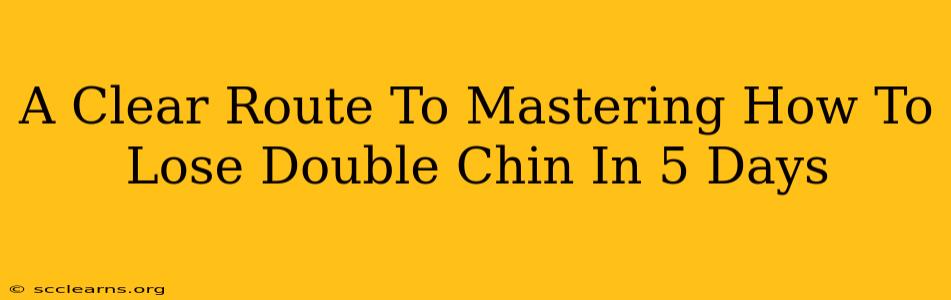 A Clear Route To Mastering How To Lose Double Chin In 5 Days