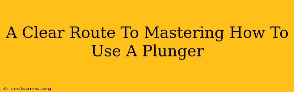 A Clear Route To Mastering How To Use A Plunger