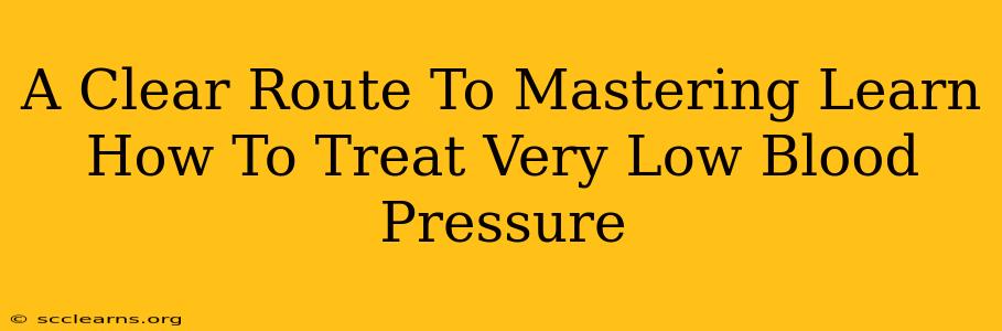 A Clear Route To Mastering Learn How To Treat Very Low Blood Pressure