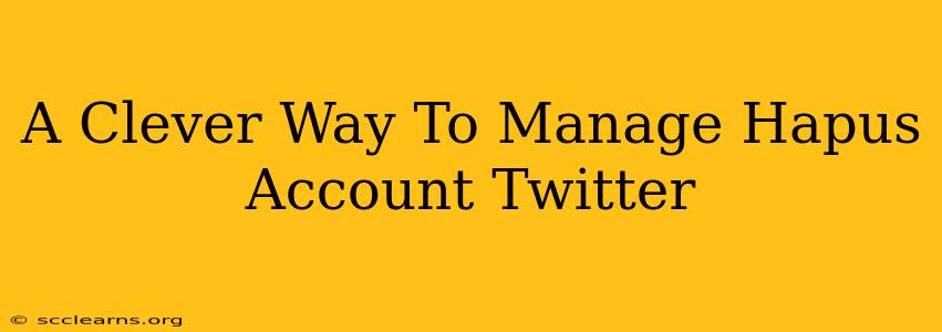 A Clever Way To Manage Hapus Account Twitter