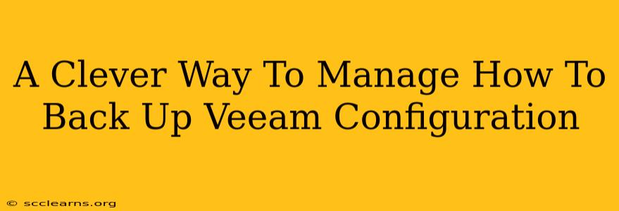 A Clever Way To Manage How To Back Up Veeam Configuration