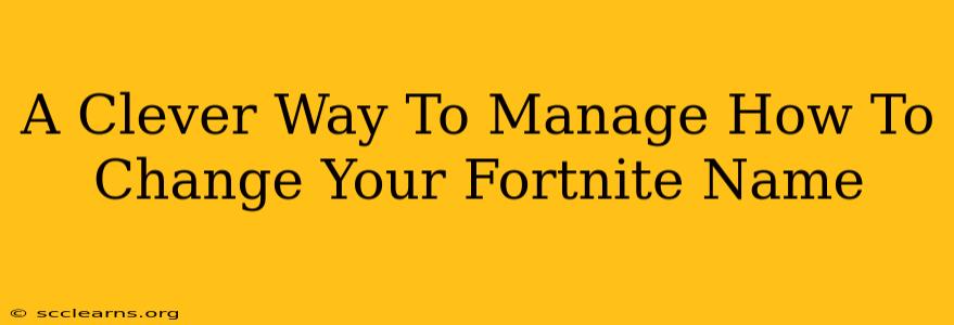 A Clever Way To Manage How To Change Your Fortnite Name