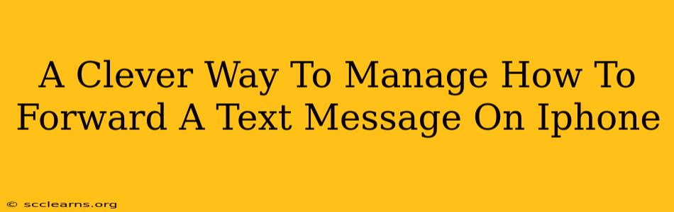 A Clever Way To Manage How To Forward A Text Message On Iphone