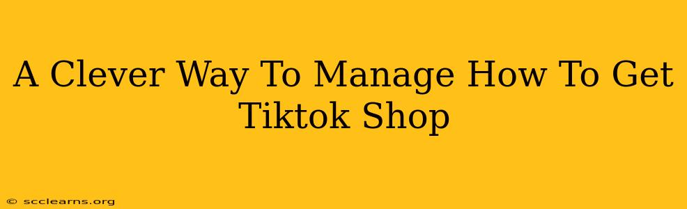 A Clever Way To Manage How To Get Tiktok Shop