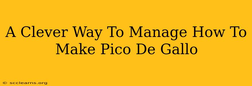 A Clever Way To Manage How To Make Pico De Gallo