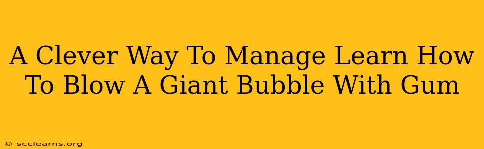 A Clever Way To Manage Learn How To Blow A Giant Bubble With Gum