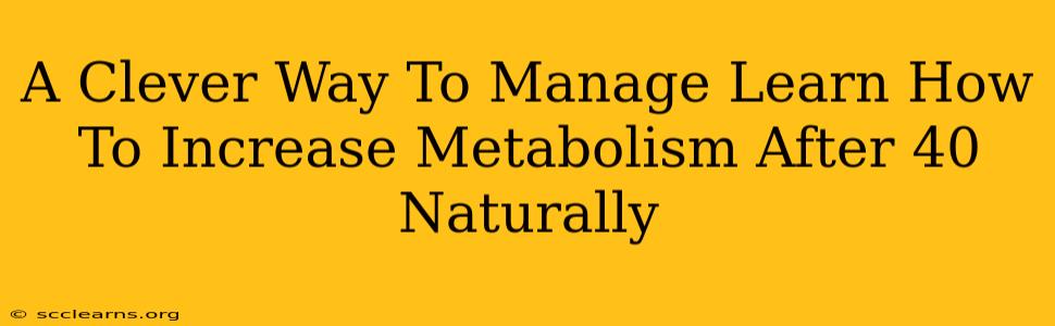 A Clever Way To Manage Learn How To Increase Metabolism After 40 Naturally