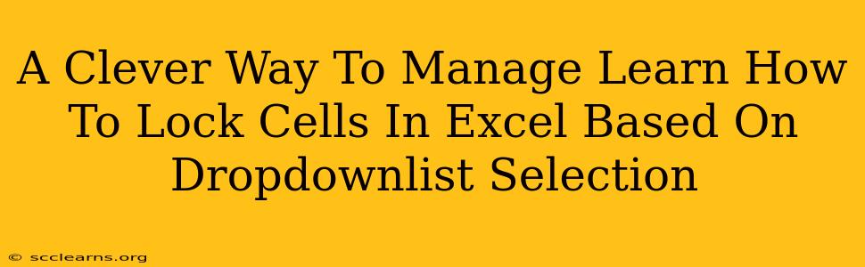 A Clever Way To Manage Learn How To Lock Cells In Excel Based On Dropdownlist Selection