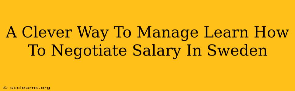 A Clever Way To Manage Learn How To Negotiate Salary In Sweden