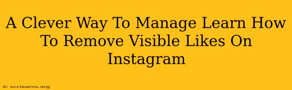 A Clever Way To Manage Learn How To Remove Visible Likes On Instagram