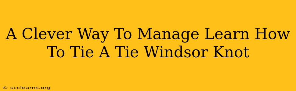 A Clever Way To Manage Learn How To Tie A Tie Windsor Knot