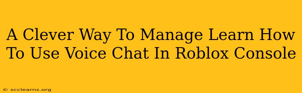 A Clever Way To Manage Learn How To Use Voice Chat In Roblox Console