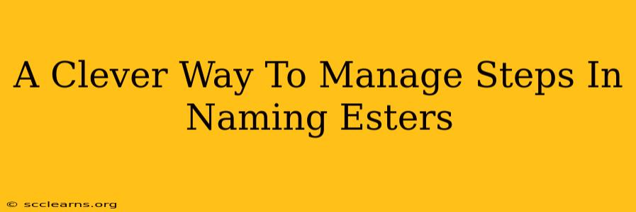 A Clever Way To Manage Steps In Naming Esters