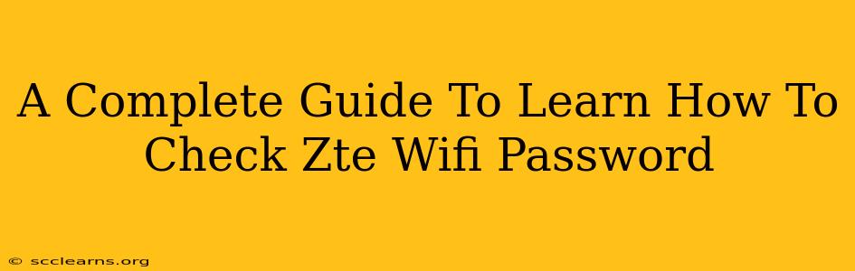 A Complete Guide To Learn How To Check Zte Wifi Password