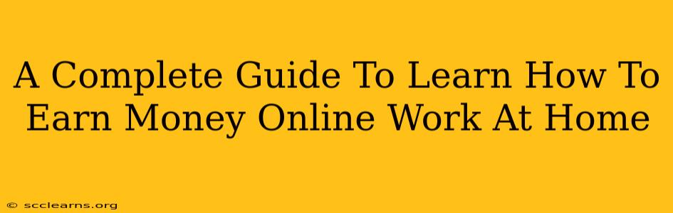 A Complete Guide To Learn How To Earn Money Online Work At Home