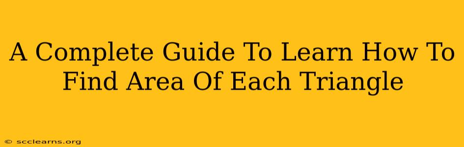 A Complete Guide To Learn How To Find Area Of Each Triangle