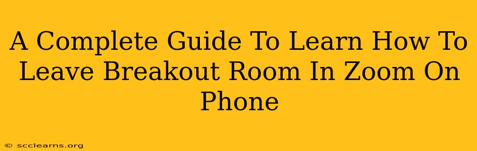 A Complete Guide To Learn How To Leave Breakout Room In Zoom On Phone