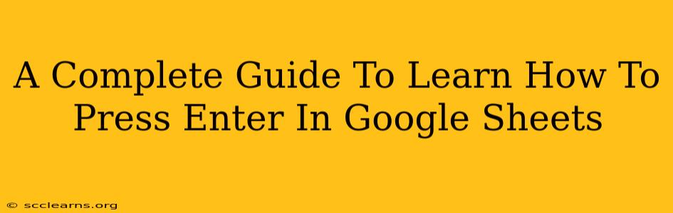 A Complete Guide To Learn How To Press Enter In Google Sheets