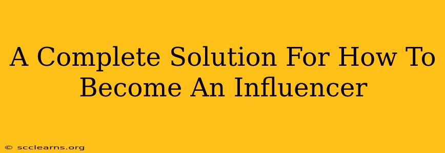 A Complete Solution For How To Become An Influencer