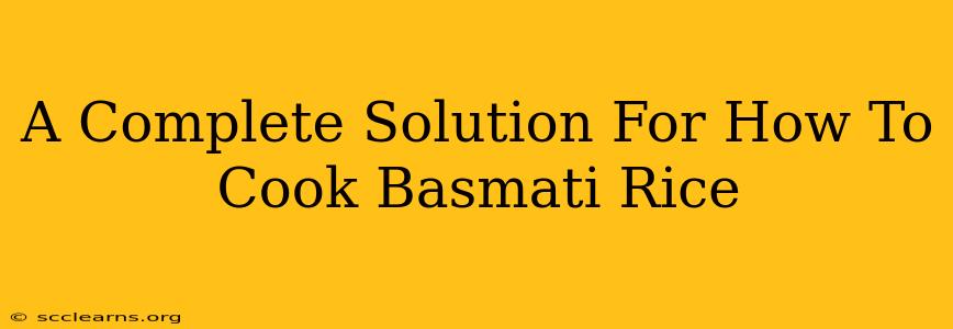 A Complete Solution For How To Cook Basmati Rice