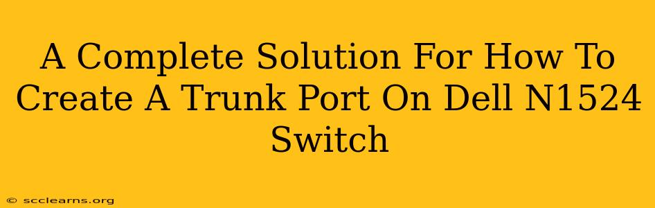 A Complete Solution For How To Create A Trunk Port On Dell N1524 Switch