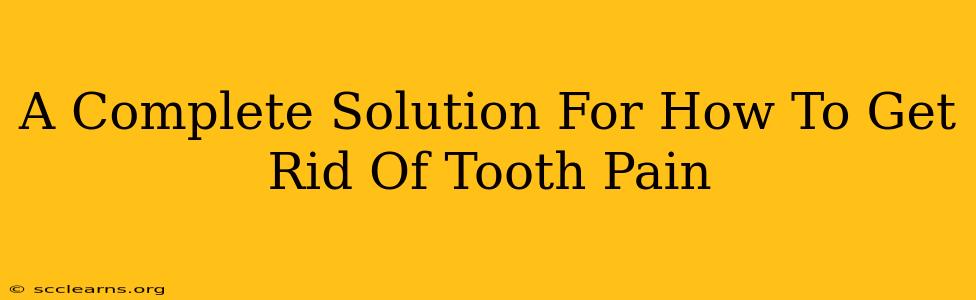 A Complete Solution For How To Get Rid Of Tooth Pain