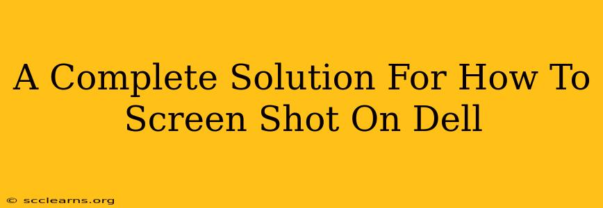 A Complete Solution For How To Screen Shot On Dell