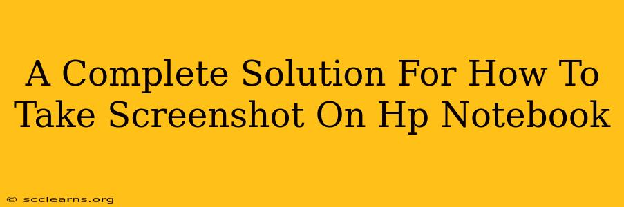 A Complete Solution For How To Take Screenshot On Hp Notebook