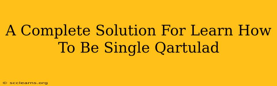 A Complete Solution For Learn How To Be Single Qartulad