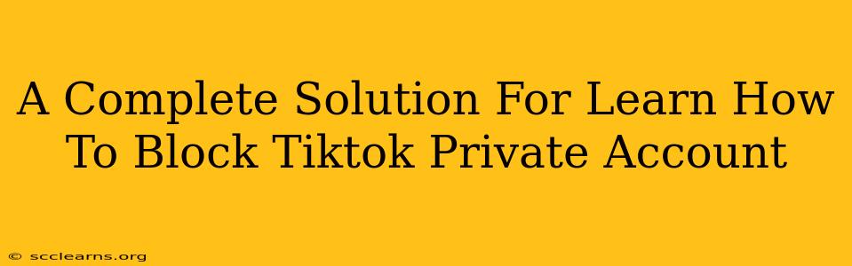 A Complete Solution For Learn How To Block Tiktok Private Account