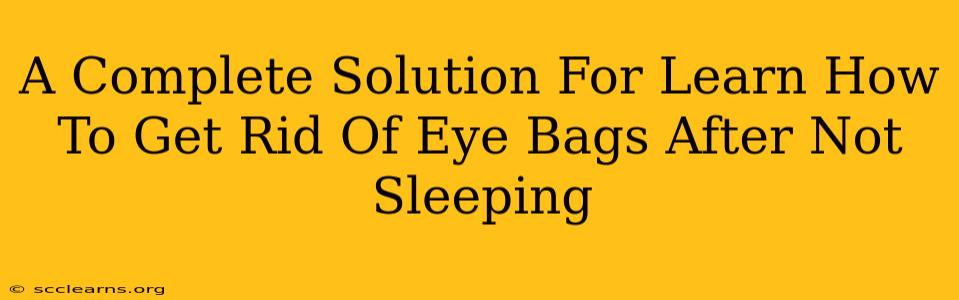 A Complete Solution For Learn How To Get Rid Of Eye Bags After Not Sleeping