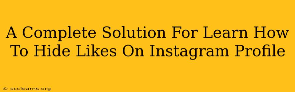 A Complete Solution For Learn How To Hide Likes On Instagram Profile