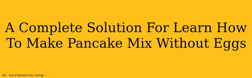 A Complete Solution For Learn How To Make Pancake Mix Without Eggs