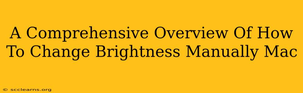 A Comprehensive Overview Of How To Change Brightness Manually Mac