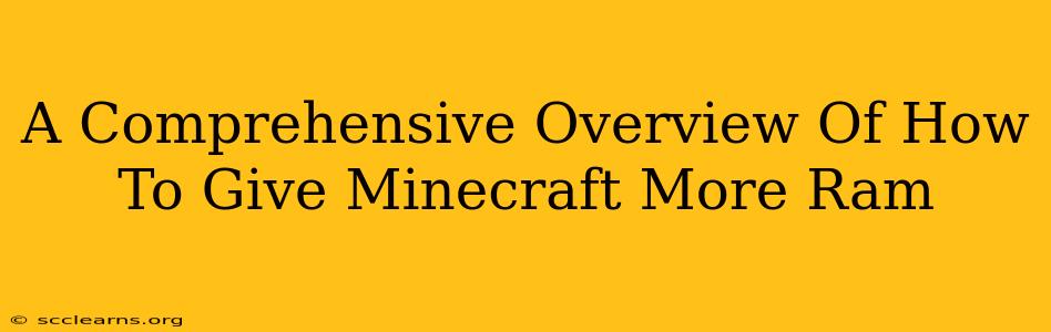 A Comprehensive Overview Of How To Give Minecraft More Ram