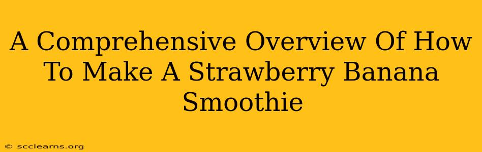 A Comprehensive Overview Of How To Make A Strawberry Banana Smoothie