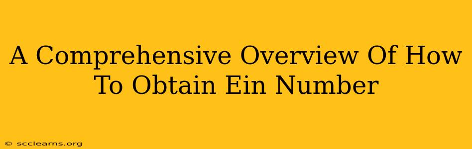 A Comprehensive Overview Of How To Obtain Ein Number