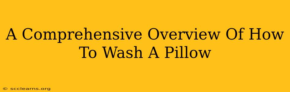 A Comprehensive Overview Of How To Wash A Pillow