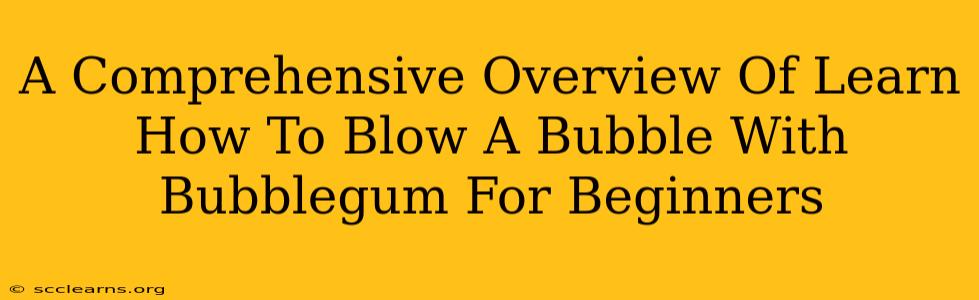 A Comprehensive Overview Of Learn How To Blow A Bubble With Bubblegum For Beginners