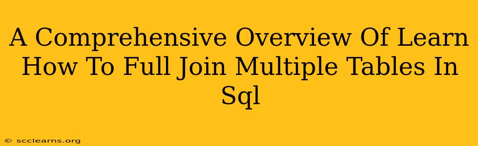 A Comprehensive Overview Of Learn How To Full Join Multiple Tables In Sql