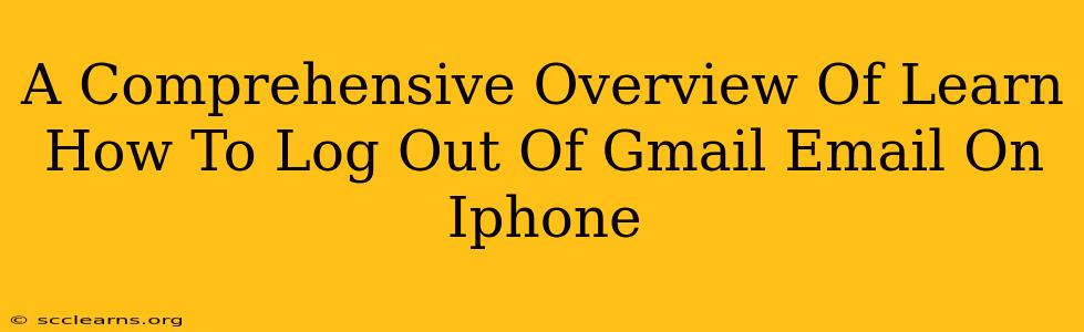 A Comprehensive Overview Of Learn How To Log Out Of Gmail Email On Iphone