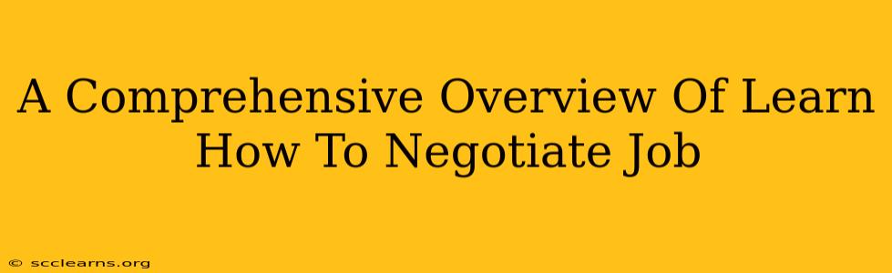 A Comprehensive Overview Of Learn How To Negotiate Job